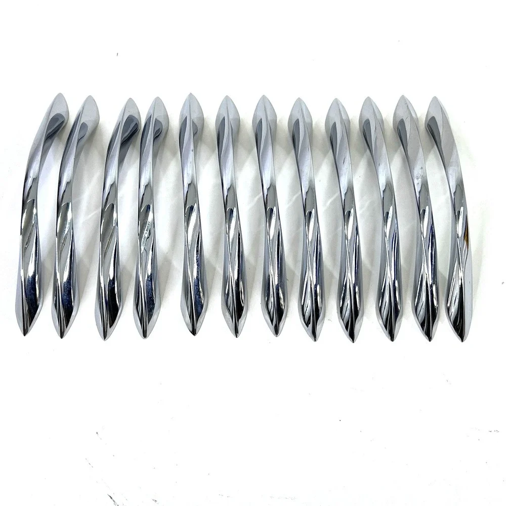 12 Pack Brushed Nickel Cabinet Pulls 5 Inch Arch Twisted‎ Silver Drawer Handles